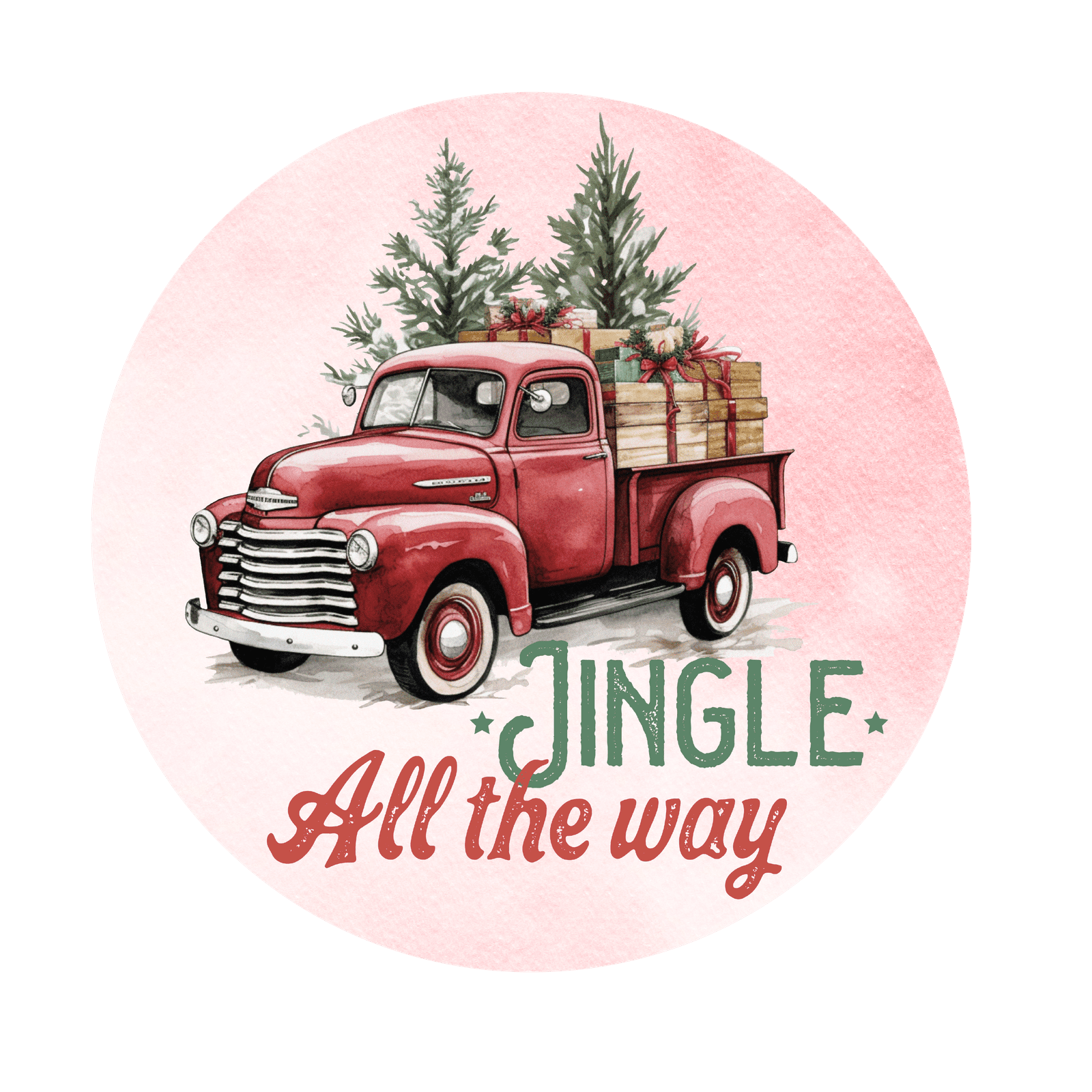 Christmas Jingle All The Way Metal / Vinyl Sign - Made in USA