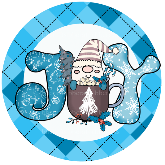 Christmas Snowman Joy Metal / Vinyl Sign - Made in USA