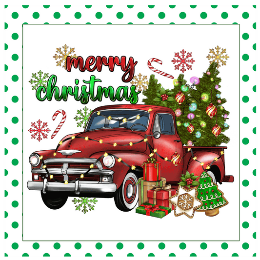 Christmas Merry Christmas Car Metal Sign - Made in USA