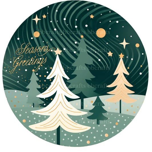 Christmas Merry Christmas Tree Metal / Vinyl Sign - Made in USA