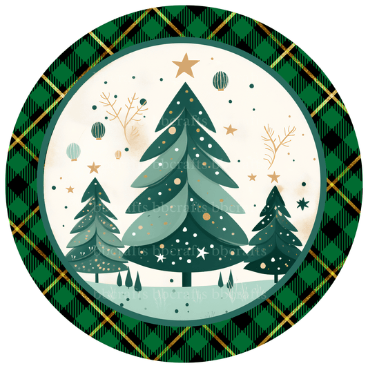 Christmas Merry Christmas Tree Metal / Vinyl Sign - Made in USA