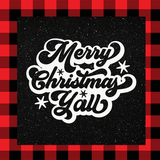 Christmas Merry Christmas Y'All Metal Sign - Made in USA
