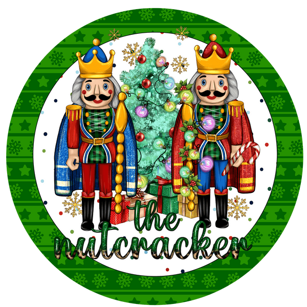 Christmas Metal Sign: NUTCRACKER - Wreath Accents - Made In USA BBCrafts.com