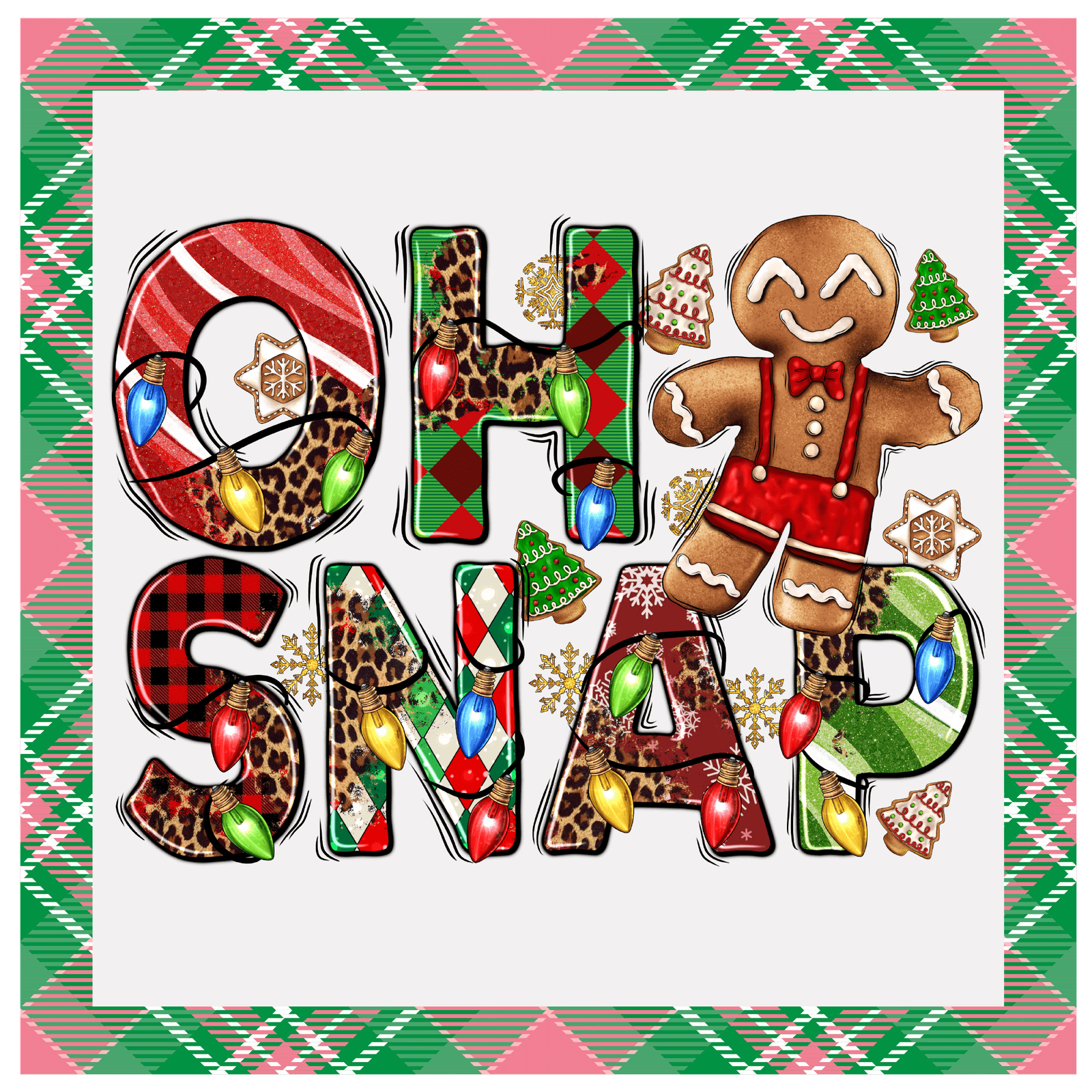 Christmas Oh Snap Metal Sign - Made in USA