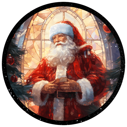 Christmas Santa Claus Metal / Vinyl Sign - Made in USA