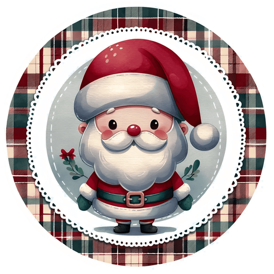 Christmas Santa Claus Metal / Vinyl Sign - Made in USA