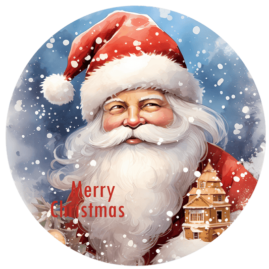 Christmas Santa Merry Christmas Metal / Vinyl Sign - Made in USA