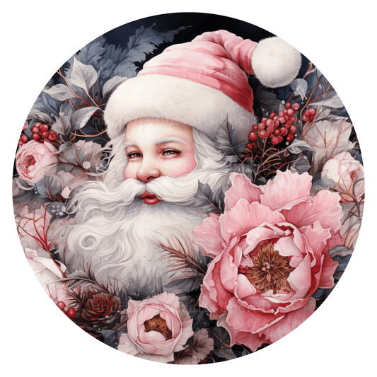 Christmas Santa Metal / Vinyl Sign - Made in USA