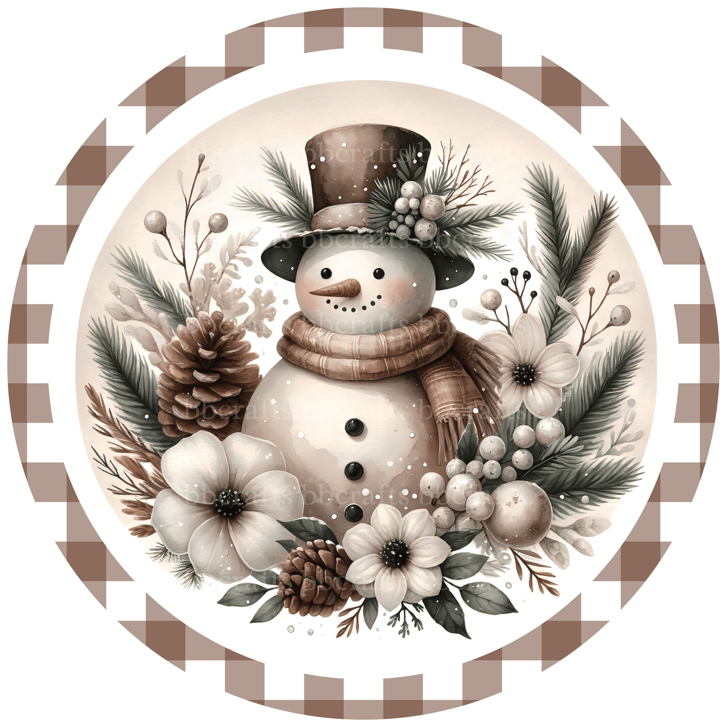 Christmas Snowman Metal / Vinyl Sign - Made in USA