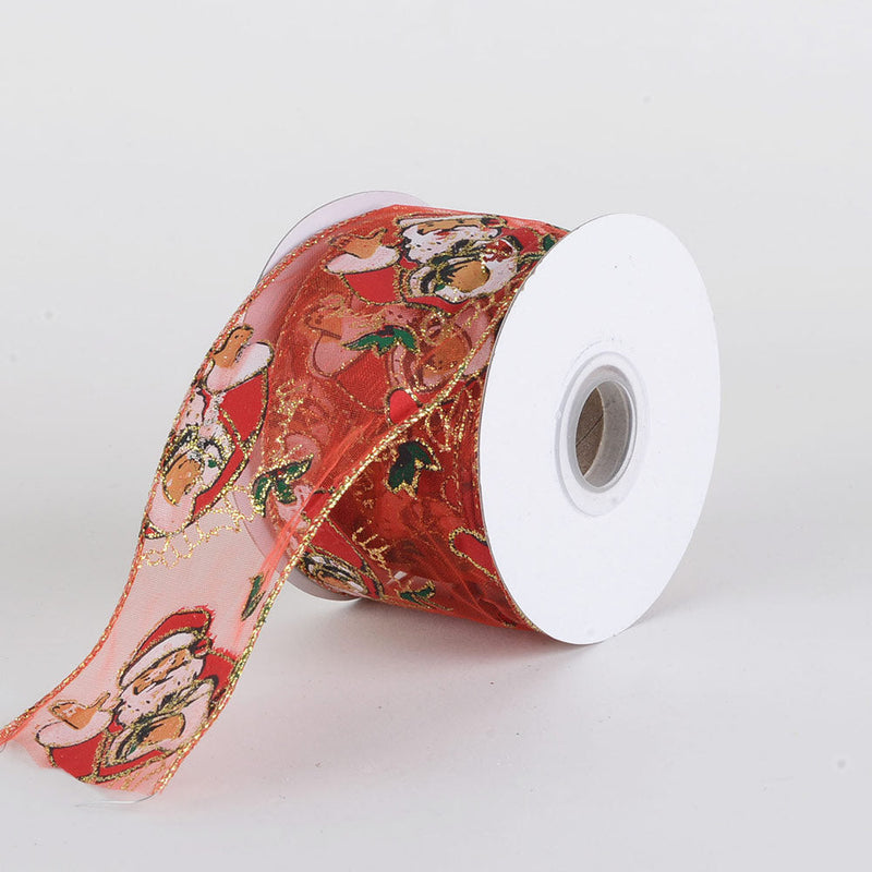 Christmas Organza Ribbon (2 - 1/2 Inch x 10 Yards ) - X123183 BBCrafts.com