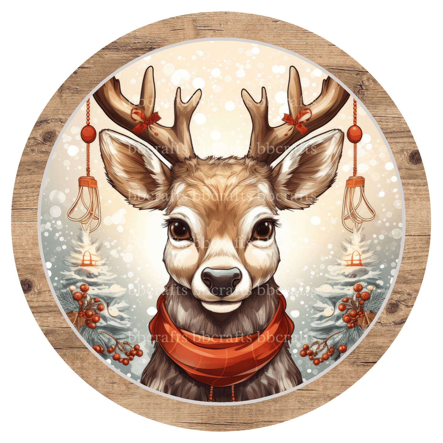 Reindeer Metal / Vinyl Sign - Made in USA