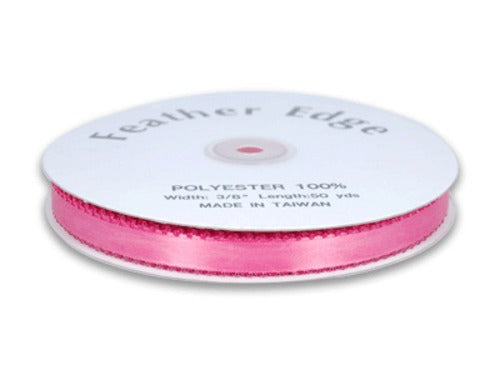 Colonial Rose - Satin Ribbon Feather Edge Rose - ( W: 3/8 Inch | L: 50 Yards ) BBCrafts.com