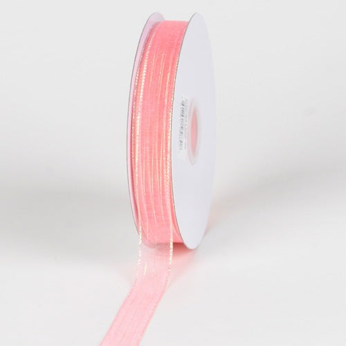 Coral - Corsage Ribbon - ( W: 3/8 Inch | L: 50 Yards ) BBCrafts.com