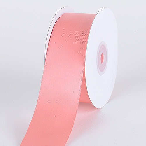 Coral - Satin Ribbon Double Face - ( W: 1 - 1/2 Inch | L: 25 Yards ) BBCrafts.com