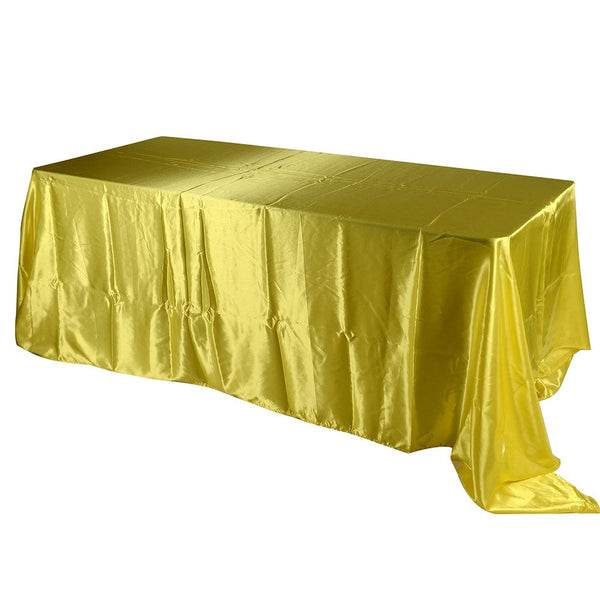 Daffodil 60 Inch x 102 Inch Rectangular Satin Tablecloths BBCrafts.com