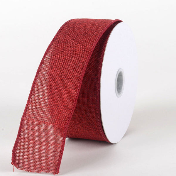 Dark Red - Canvas Ribbon - ( W: 1 - 1/2 Inch | L: 10 Yards ) BBCrafts.com
