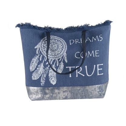 Women’s Beach Tote Bags Combo Set of 3 – Denim Dream Catcher, Summer Horizon & Floral Canvas Large Pool & Travel Totes