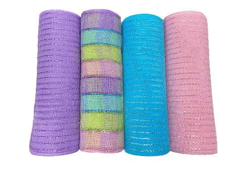 Easter Mesh Set - Pack of 4 Rolls ( 10 Inch x 10 Yards ) Each BBCrafts.com