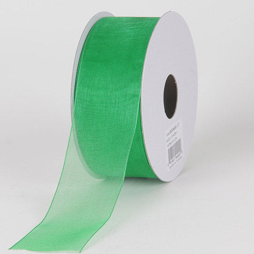 Emerald - Sheer Organza Ribbon - ( 1 - 1/2 Inch | 25 Yards ) BBCrafts.com