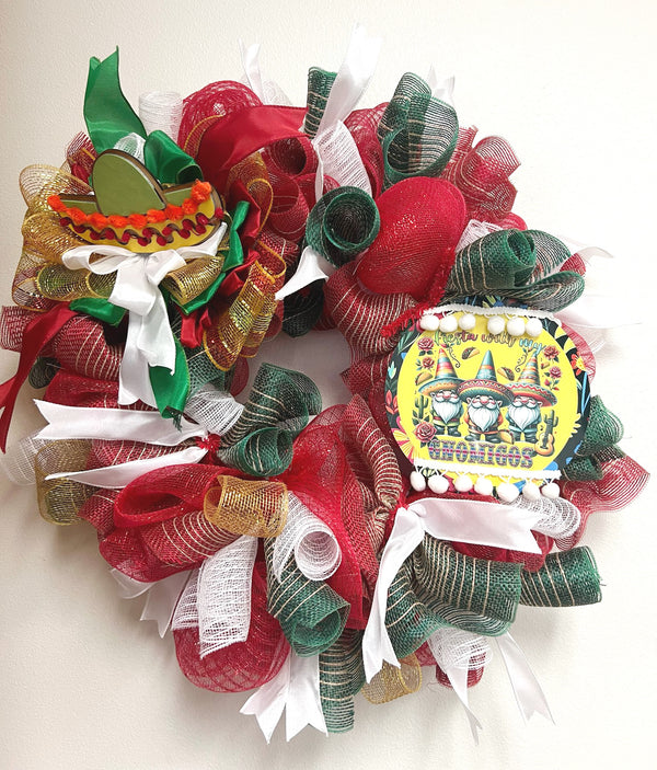 Mexican-style Wreath with Vibrant Colors - Made By Designer Genine