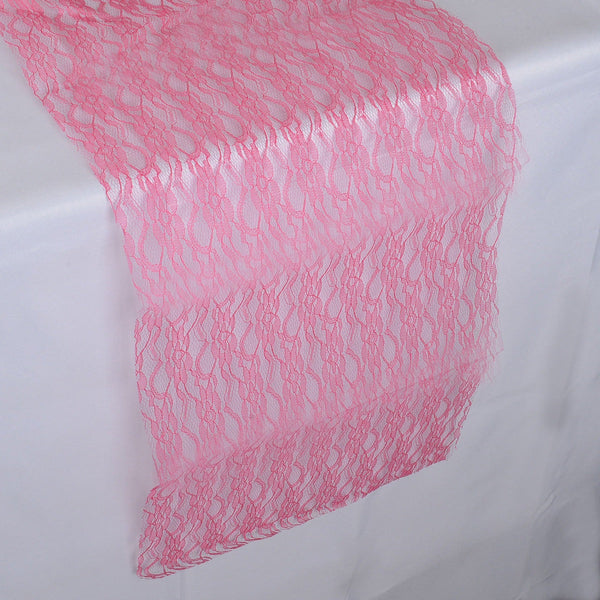 FUCHSIA - Lace Table Runners - ( 14 Inch x 108 Inches ) BBCrafts.com