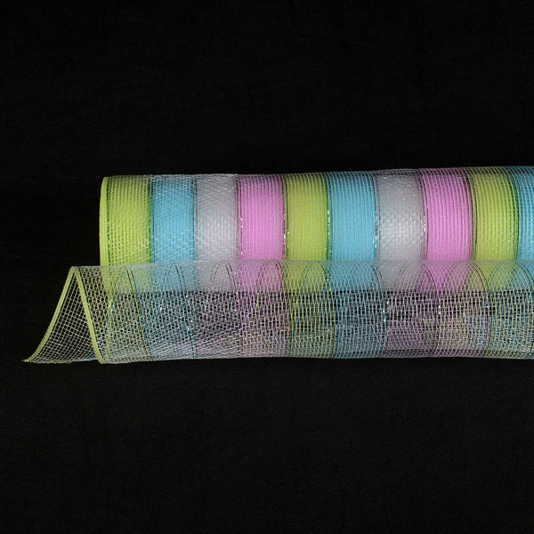 Fairy - Poly Deco Mesh Wrap with Laser Mono Stripe - ( 21 Inch x 10 Yards ) BBCrafts.com