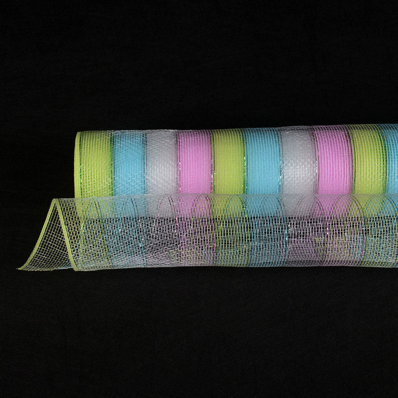 Fairy - Poly Deco Mesh Wrap with Laser Mono Stripe - ( 21 Inch x 10 Yards ) BBCrafts.com