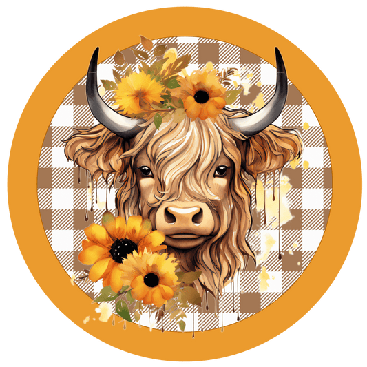 Fall Cow S Metal / Vinyl Sign - Made in USA