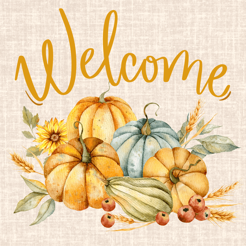 Fall Metal Sign: PUMPKIN SEASON - Wreath Accent - Made In USA BBCrafts.com