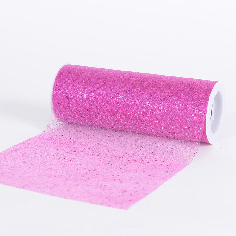 Fuchsia - 6 Inch Confetti Organza Roll - ( W: 6 Inch | L: 10 Yards ) BBCrafts.com