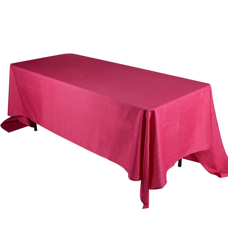 Fuchsia - 60 x 102 Rectangle Polyester Tablecloths - ( 60 Inch x 102 Inch ) BBCrafts.com