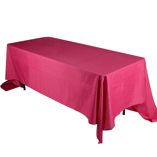 Fuchsia - 90 x 156 Rectangle Polyester Tablecloths - ( 90 Inch x 156 Inch ) BBCrafts.com