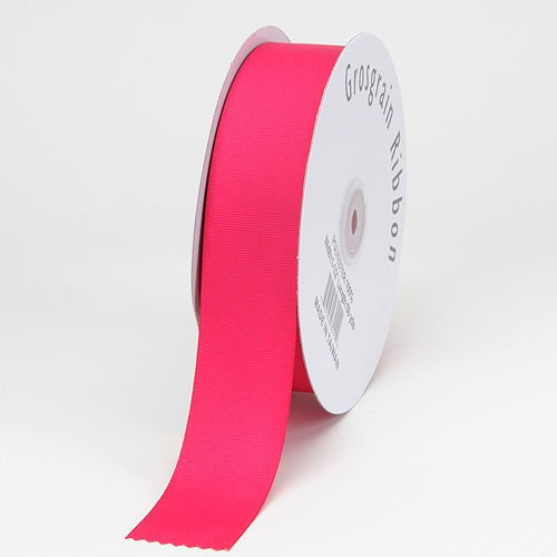 Fuchsia - Grosgrain Ribbon Solid Color - ( 1/4 Inch | 50 Yards ) BBCrafts.com