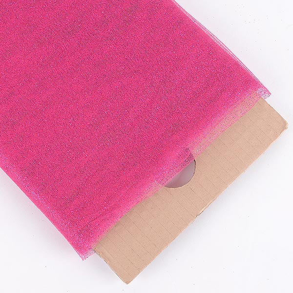Fuchsia - Premium Glitter Tulle Fabric ( 54 Inch | 10 Yards ) BBCrafts.com