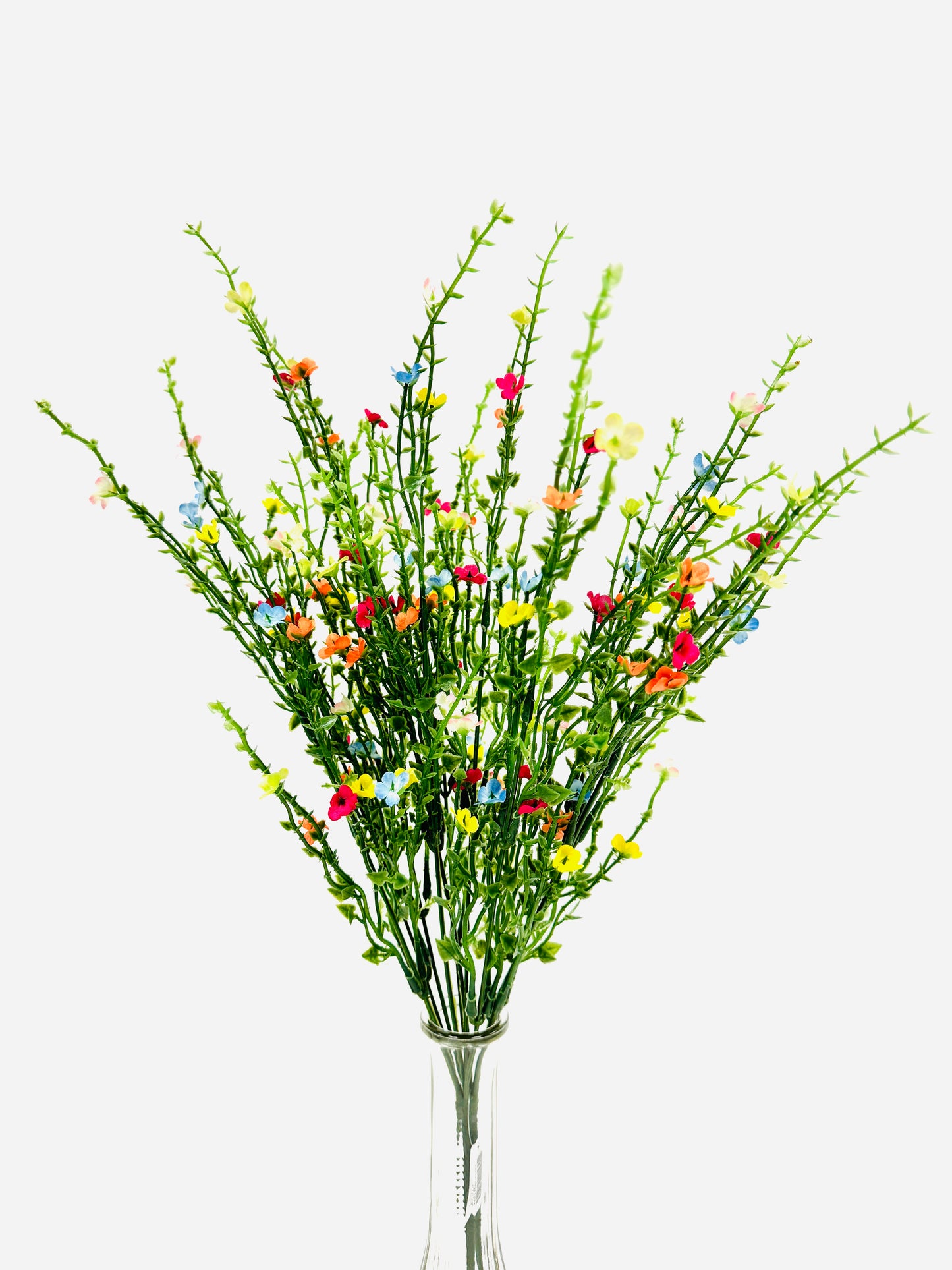 21 Inch Plastic Flowering Bush - Multi
