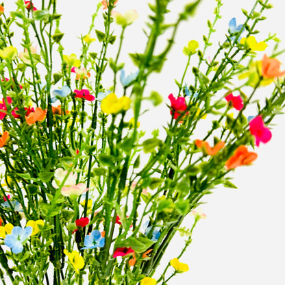 21 Inch Plastic Flowering Bush - Multi