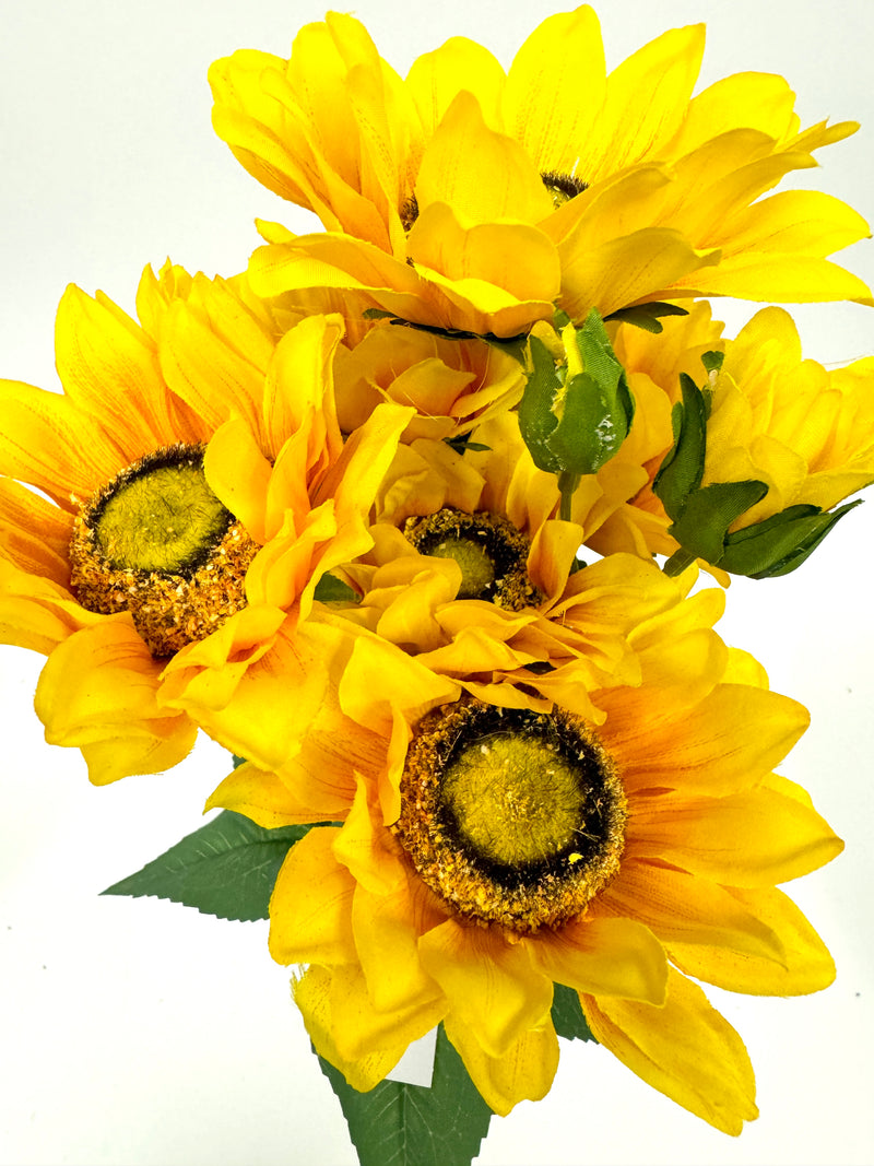 18 In Sunflower Bush X 9 Stems Yellow