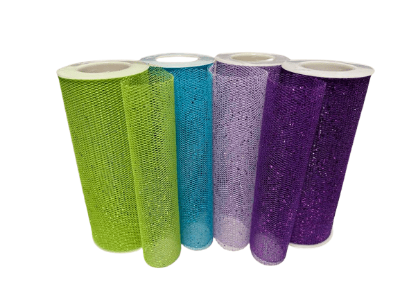 Glitter Net 4 Pack - Apple Green* Turquoise* Lavender * Purple BBCrafts.com