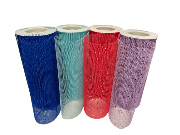 Glitter Net 4 Pack - Royal Blue* Light Blue* Coral* Lavender BBCrafts.com