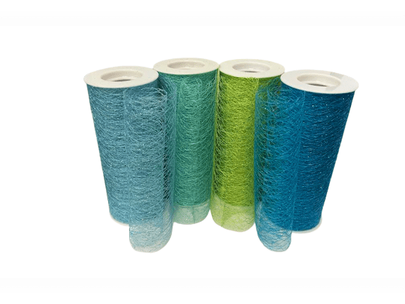 Glitter Sisal 4 Pack- Light Blue* Apple Green* Turquoise* Aqua Blue BBCrafts.com