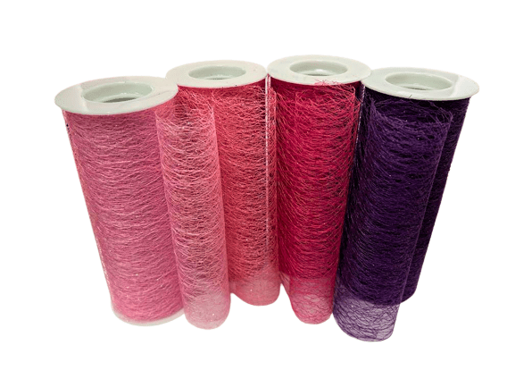 Glitter Sisal 4 Pack - Light Pink* Coral* Fuchsia* Purple BBCrafts.com