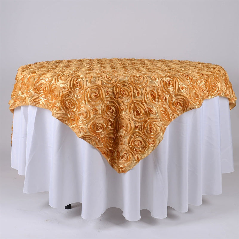 Gold 72 Inch x 72 Inch Square Rosette Overlay BBCrafts.com