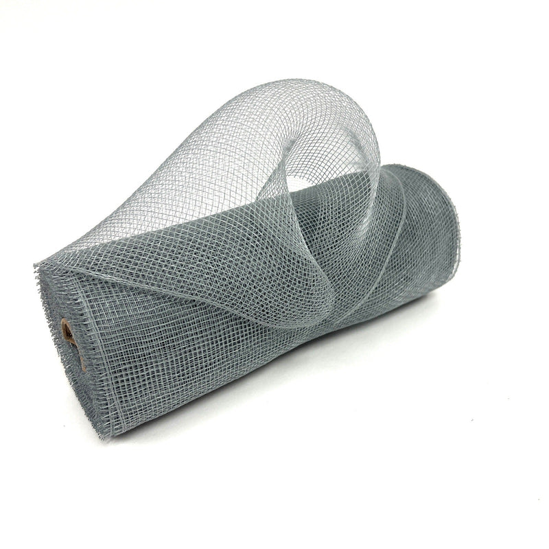 Grey - Floral Mesh Wrap Solid Color - ( 10 Inch x 10 Yards ) BBCrafts.com