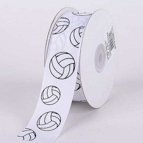 Grosgrain Ribbon Sports Design Volleyball W: 7/8 Inch | L: 25 Yards