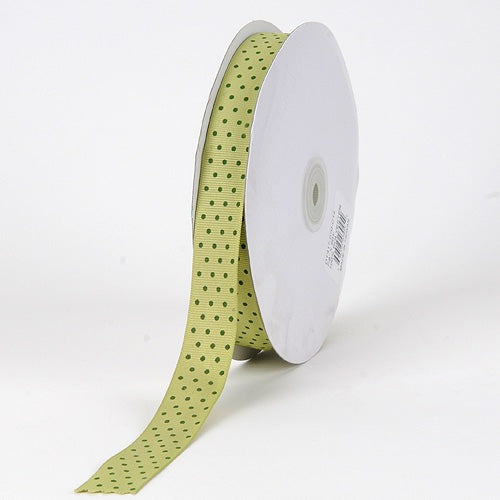 Grosgrain Ribbon Swiss Dot Pear with Willow Dots ( 3/8 Inch | 50 Yards ) BBCrafts.com