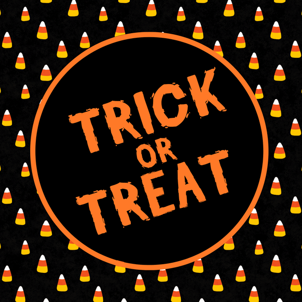 Halloween Metal Sign: TRICK OR TREAT - Wreath Accent - Made In USA BBCrafts.com