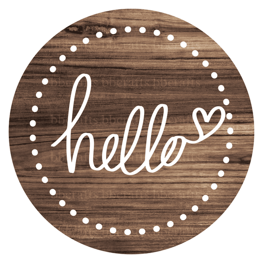 Hello Metal / Vinyl Sign - Made in USA
