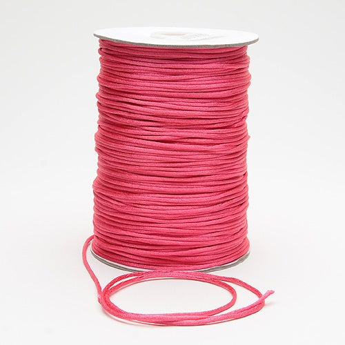 Hot Pink - 2mm Satin Rat Tail Cord - ( 2mm x 200 Yards ) BBCrafts.com