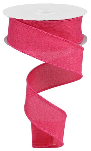 Hot Pink - Royal Burlap Wired Edge Ribbon - ( 1-1/2 Inch | 10 Yards ) BBCrafts.com