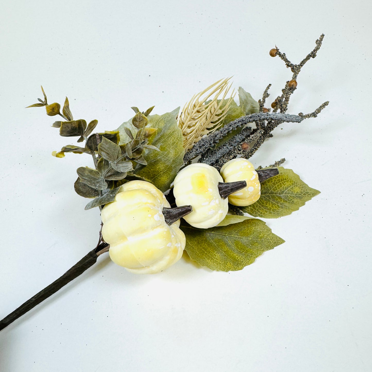 18 Inch L Cream Pumpkin Fall Pick